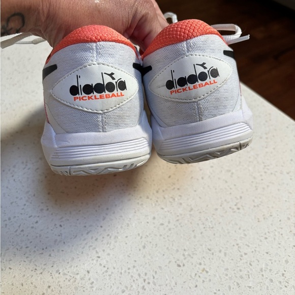 Diadora  White and Pink pickleball Shoes - Picture 3 of 8